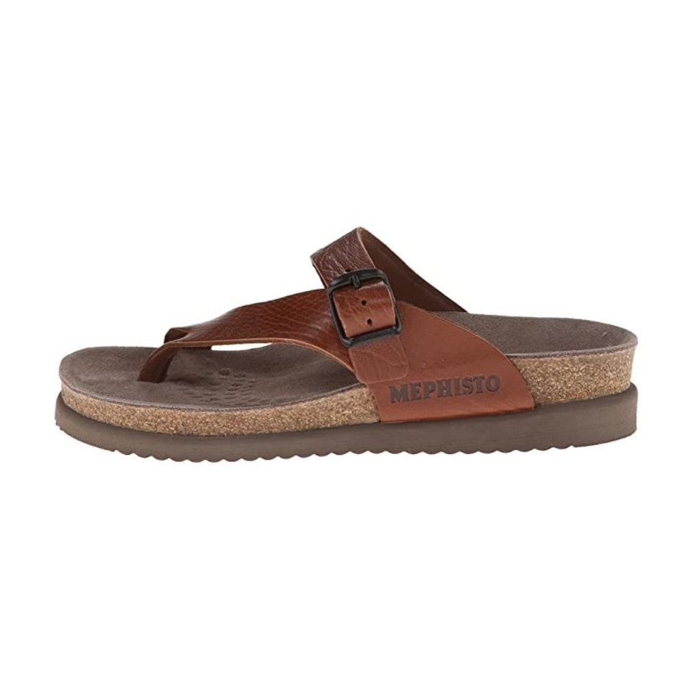Mephisto Women's Helen Thong Sandals – Comfortable Cork Footbed Leather Sandals - Picture 2 of 10
